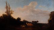 Francesco Giuseppe Casanova Cattle on pasture. France oil painting artist